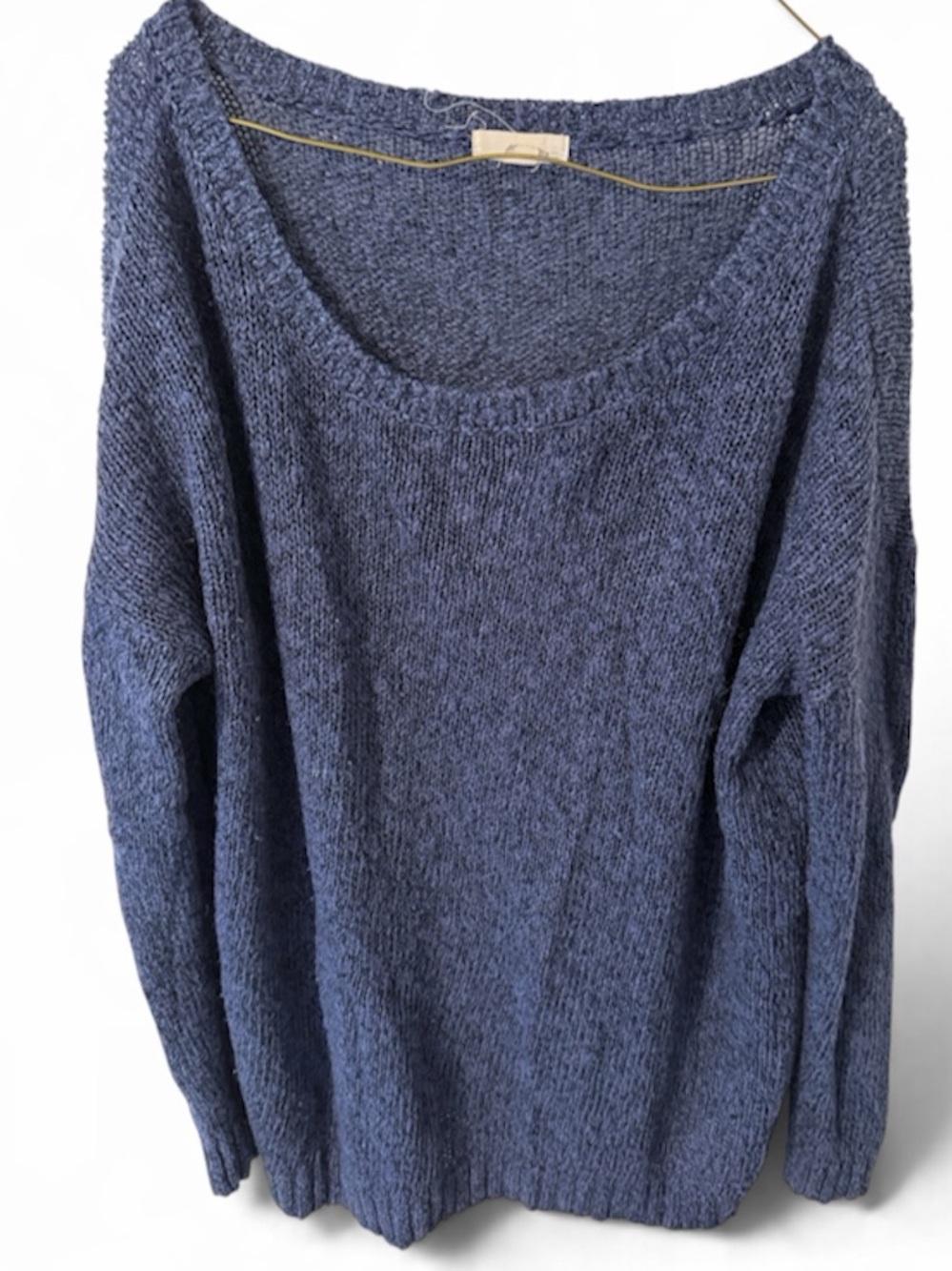 Garage Knit Scoop Neck Sweater Blue